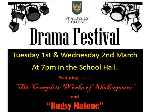 Aloysians to Present Bugsy Malone and Shakespeare at Evening Performance