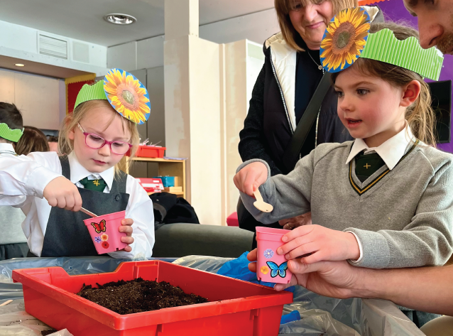 Kindergarten and P1 Families Celebrate Sunflower Tea